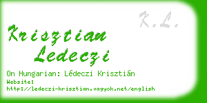 krisztian ledeczi business card